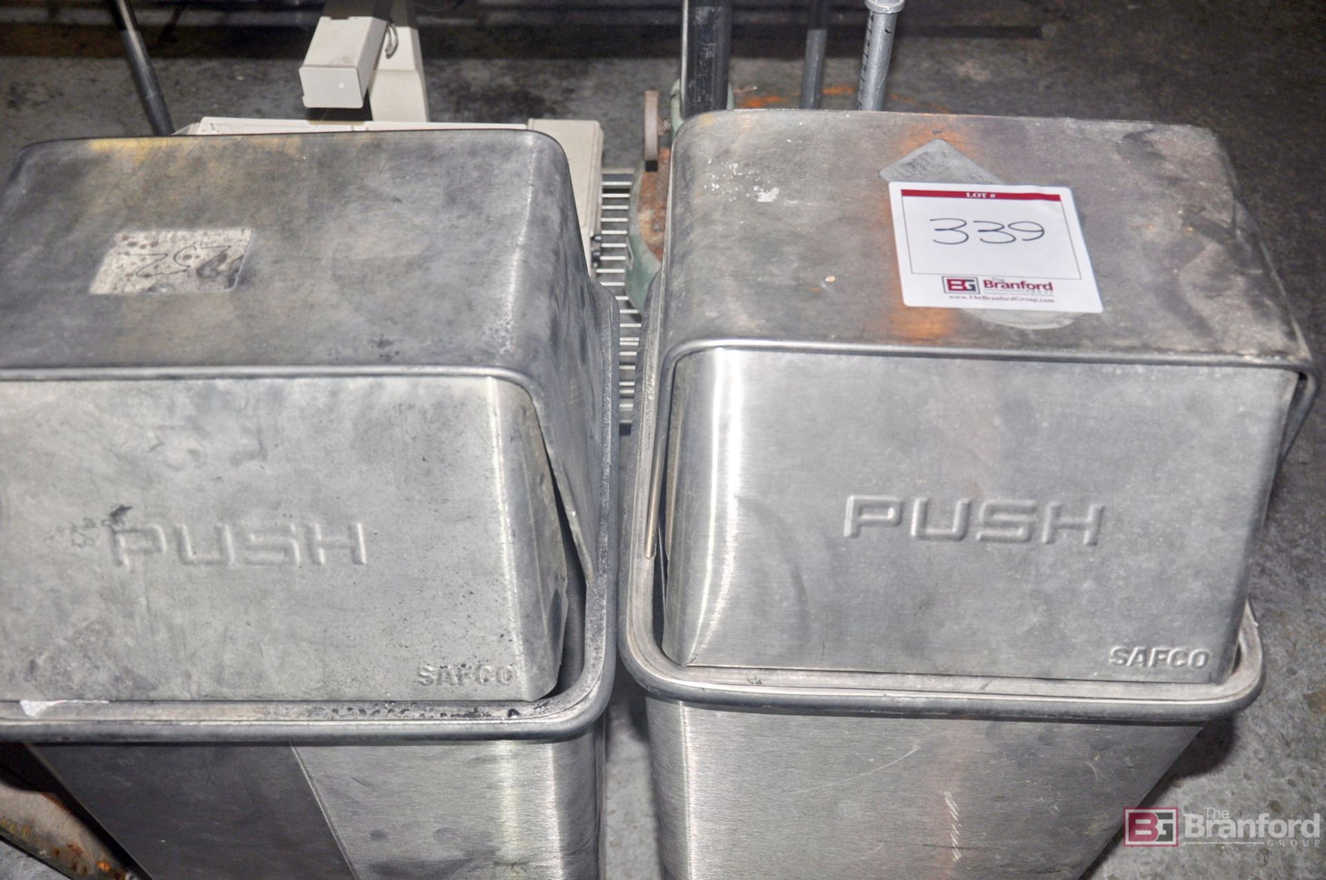 (2) Stainless steel trash cans - Image 2 of 2