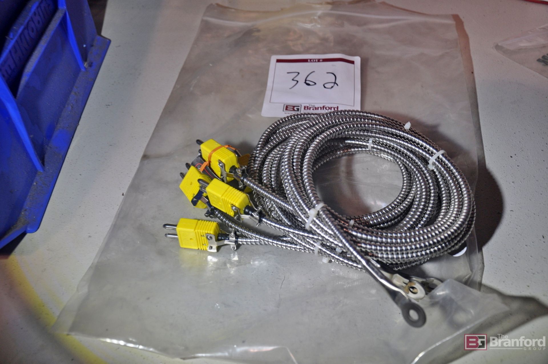 Bag of (5) electrical pig tails and metal conduit