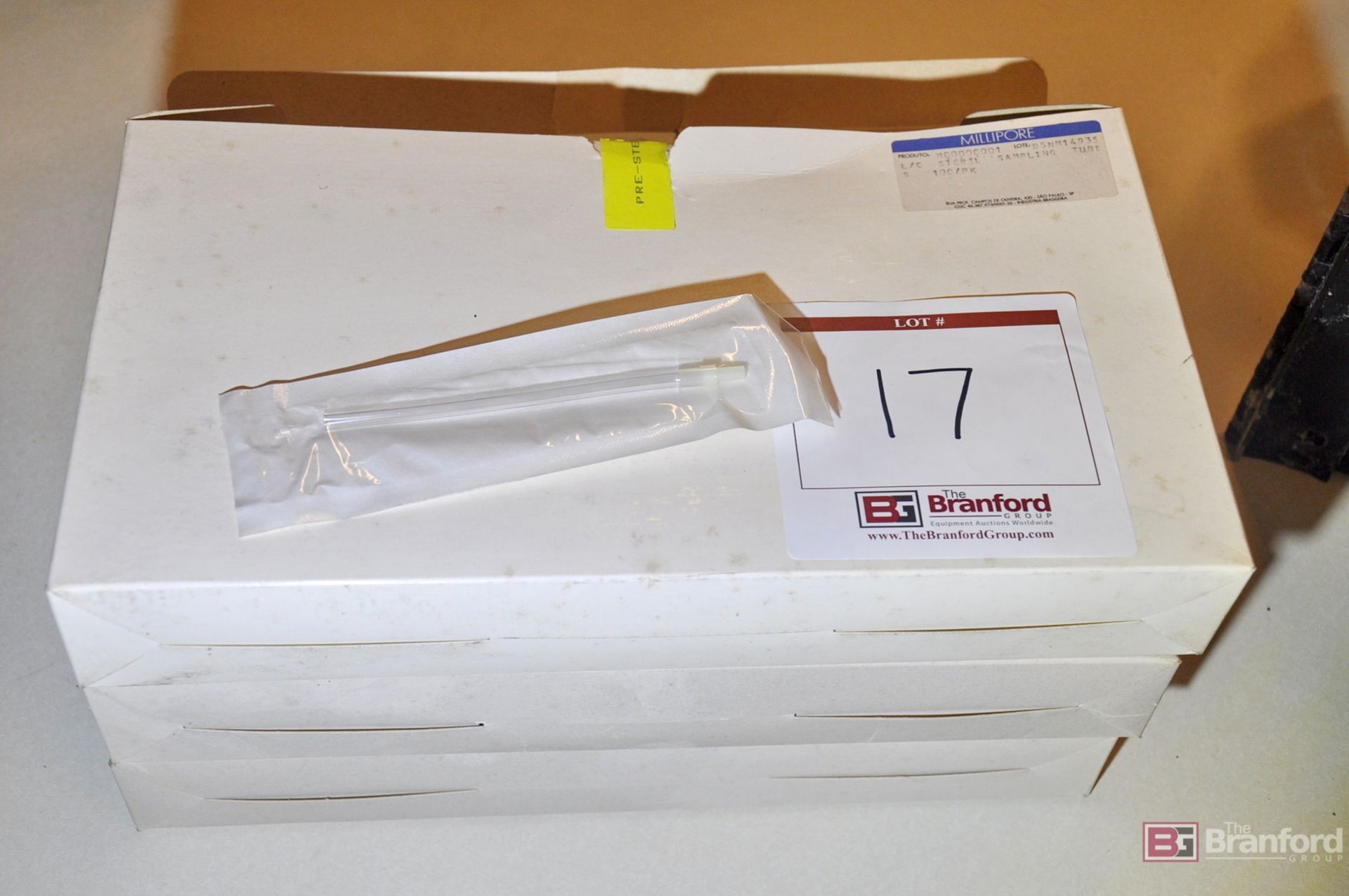 (3) Boxes of Millipore sterilized sampling tubes