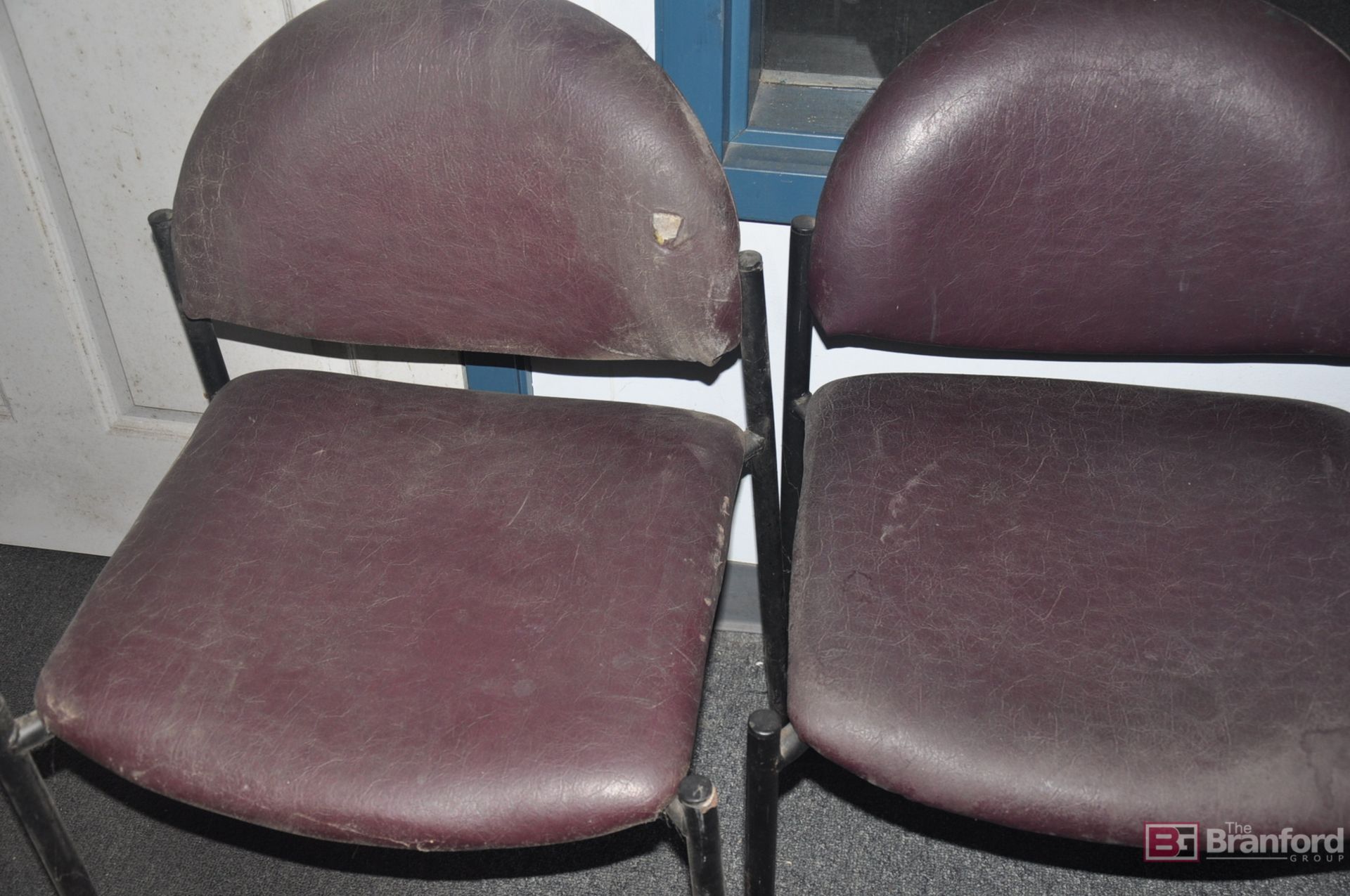 (4) Maroon chairs - Image 3 of 3