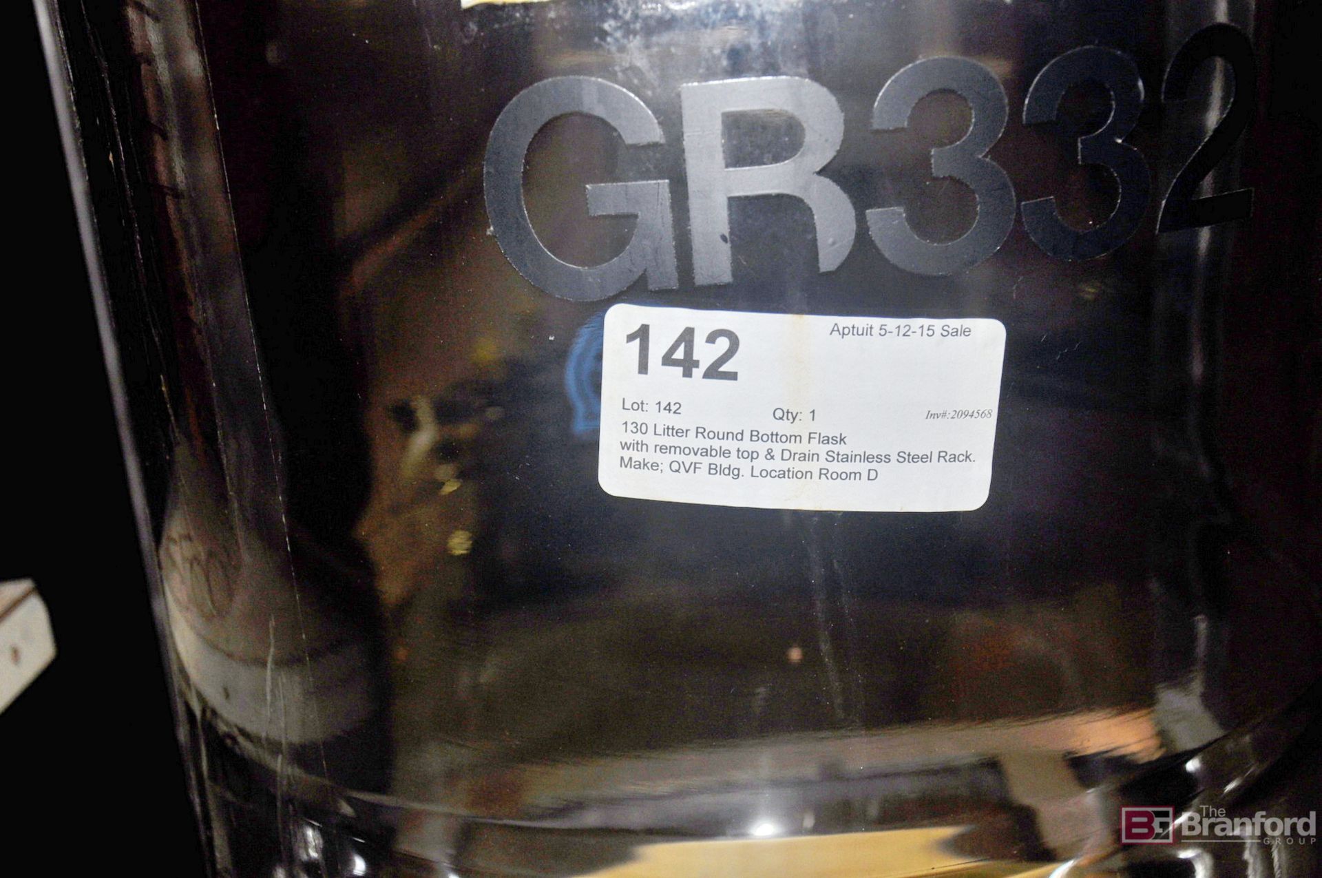 QVF, 130L round bottom flask - Image 5 of 6