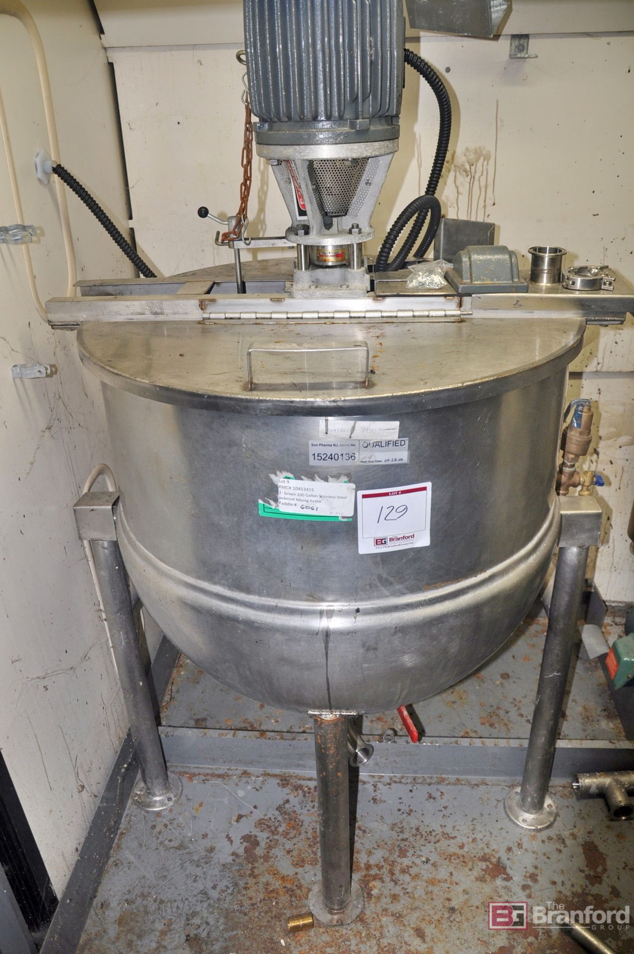 Grogen 100-gallon ss jacketed mixing kettle - Image 3 of 6