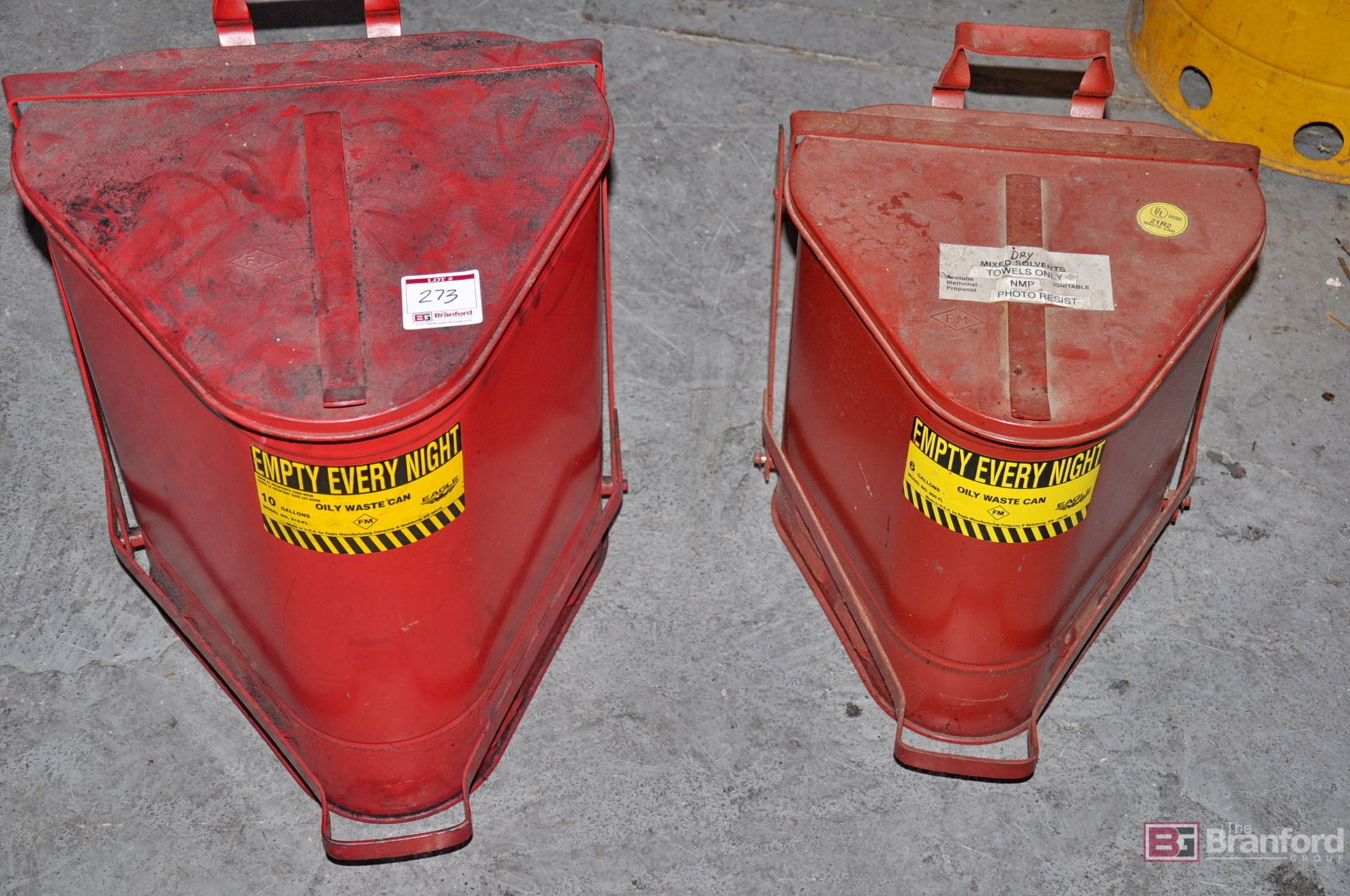 (2) Flammable waste containers