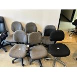 (6) Industrial Adjustable Work chairs