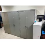 (3) Metal Storage Cabinets w/ Contents