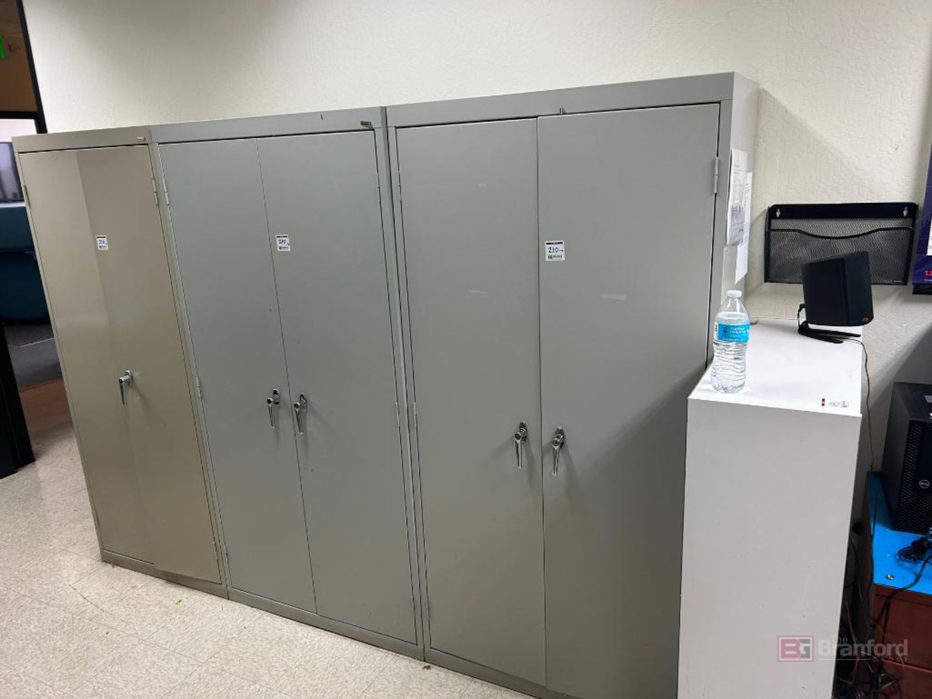 (3) Metal Storage Cabinets w/ Contents