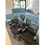(6) Black Adjustable Work chairs