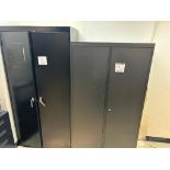 (2) Metal Storage Cabinets w/ Contents