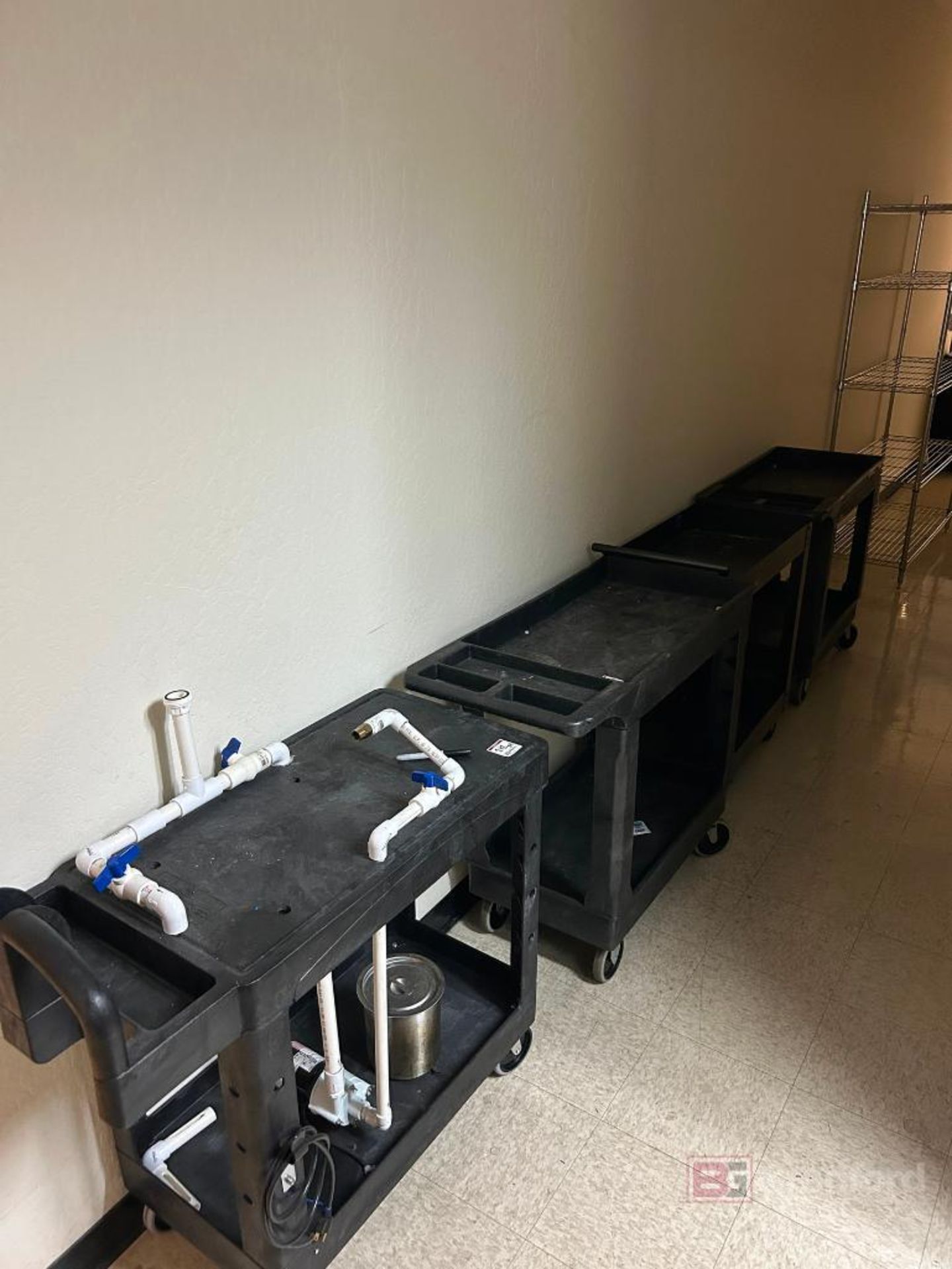(4) Push Carts on Casters