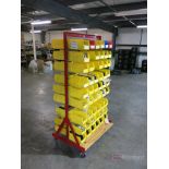 Double Sided Castered Arco Bin Rack w/ Contents