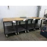 (5) 57" x 30" Heavy Duty Steel Castered Carts