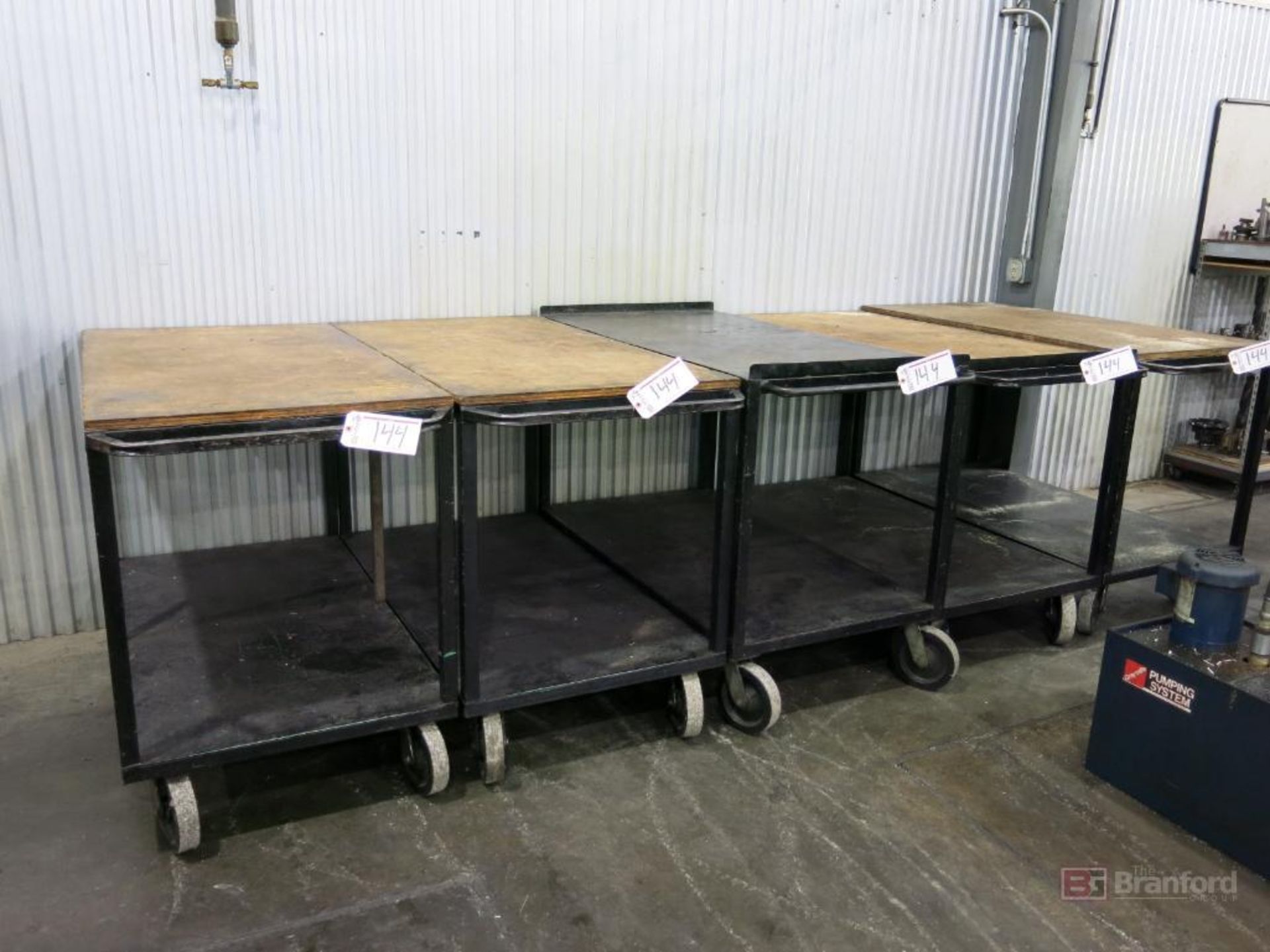 (5) 57" x 30" Heavy Duty Steel Castered Carts