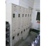 (6) Sections of 3 over 3 Employee Lockers