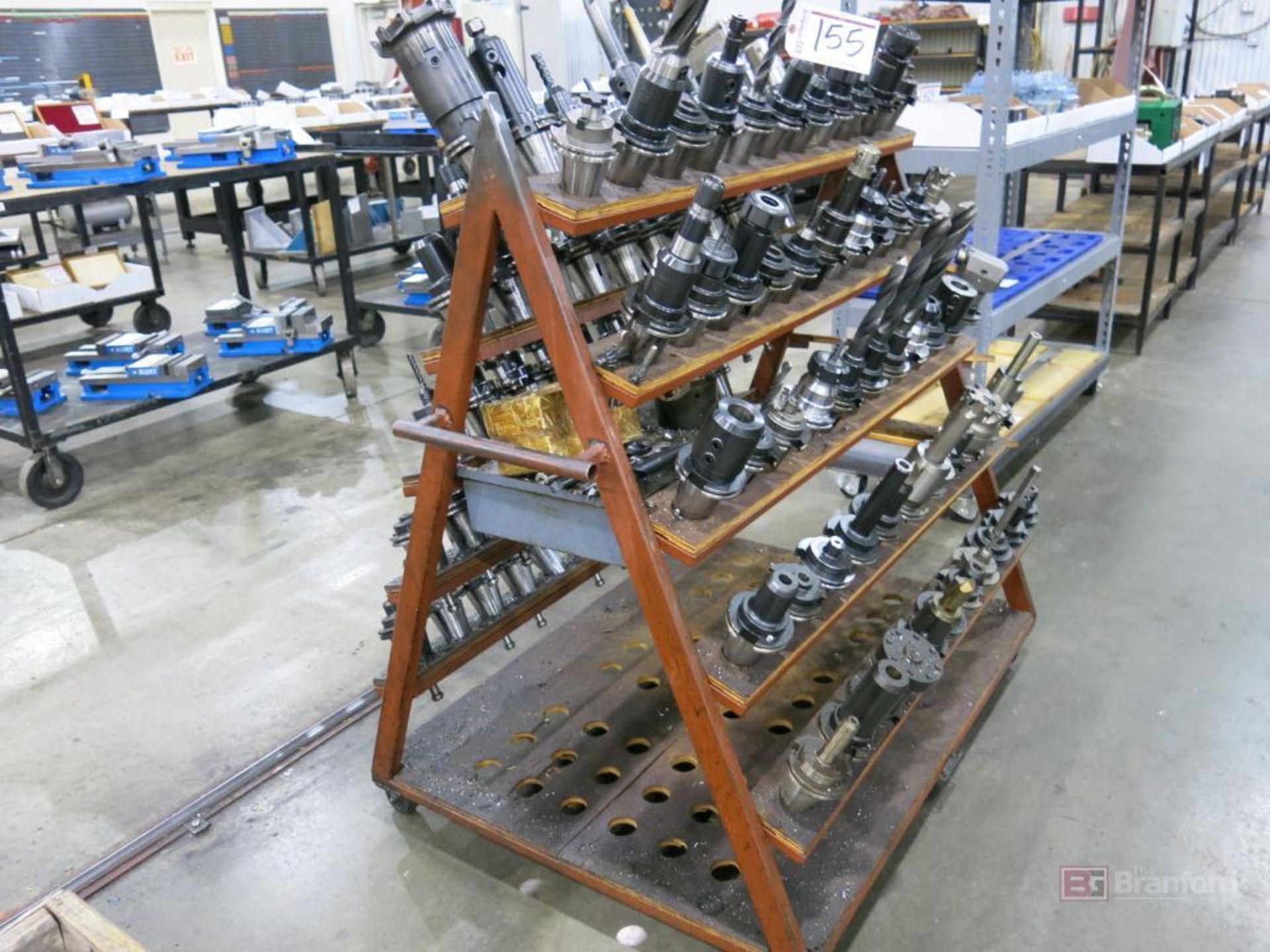 Approx. (110) Cat 50 Toolholders w/ Cantilever Cat 50 Toolholder Rack