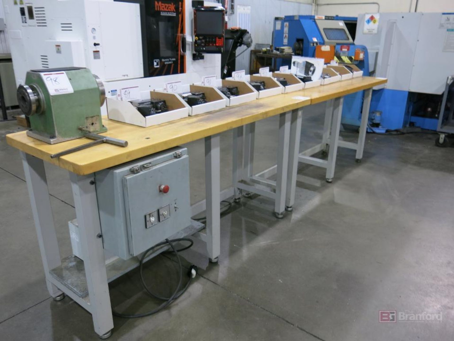 (2) Heavy Duty Butcher Block Top Work Benches - Image 3 of 3