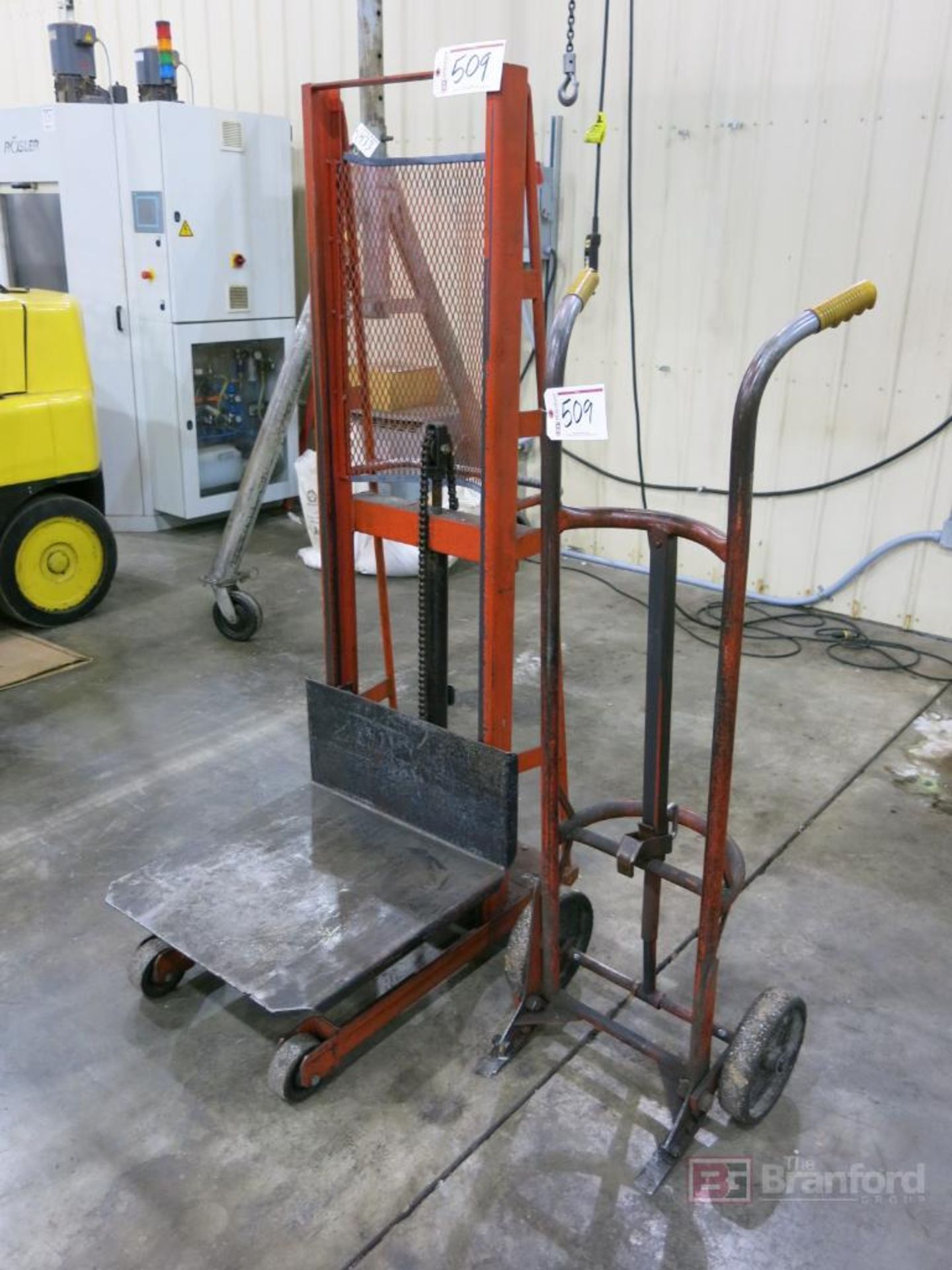 Approx. 1000-Lb Cap. Hydraulic Pump Dielift Cart, Barrel Cart - Image 2 of 2