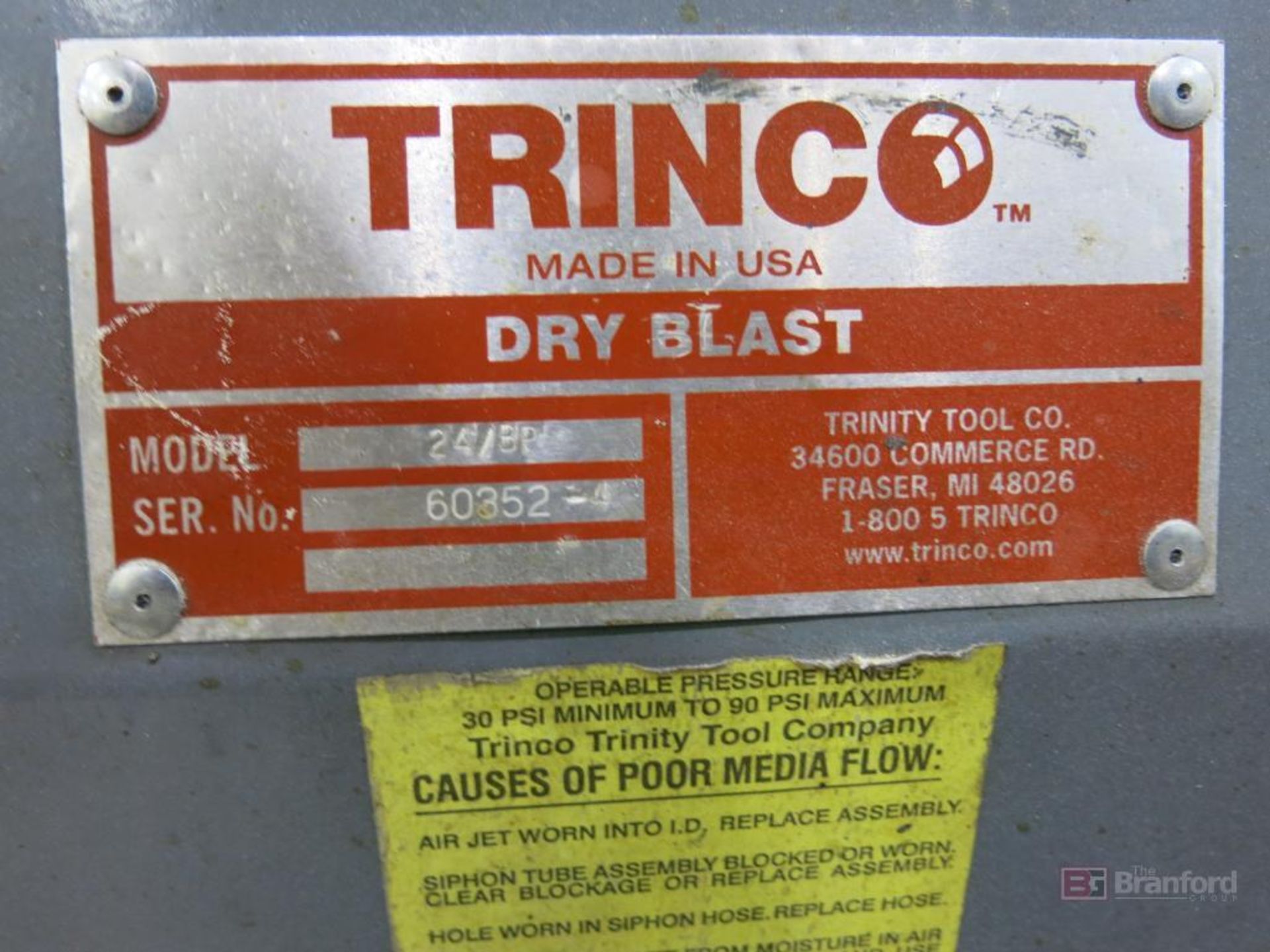 Trinco Model 24/BP Sand Blast Cabinet - Image 2 of 2