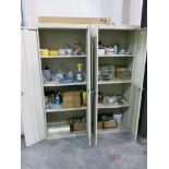(3) Sandusky 2-Door Metal Cabinets w/ Contents