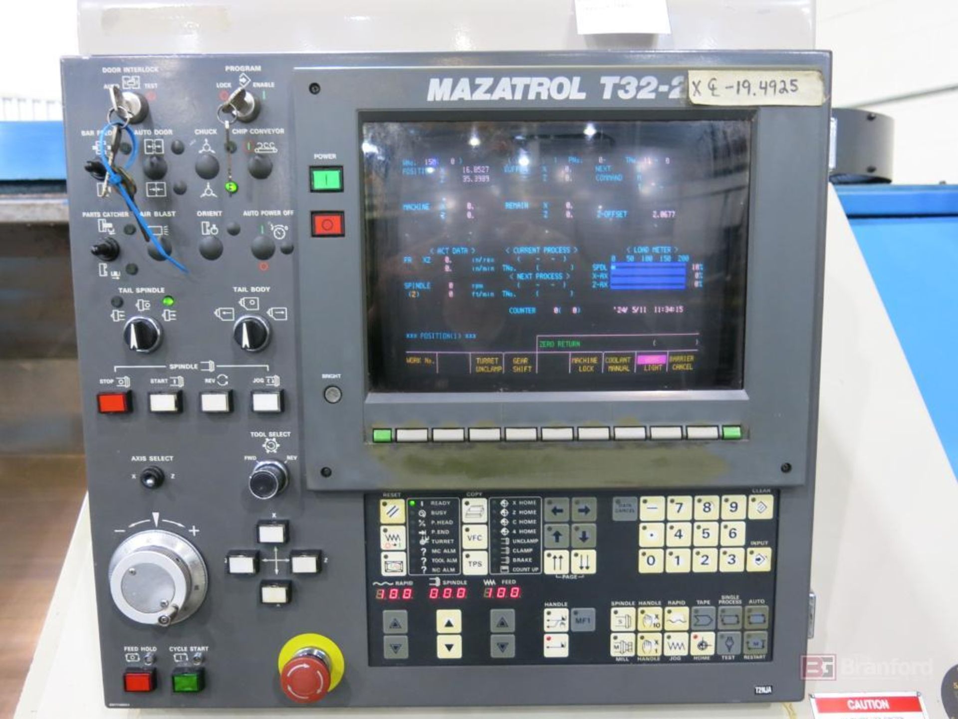 Mazak Quickturn Model 35N CNC Turning Center/Lathe, w/ Mazatrol T32-2 Digital Controls - Image 6 of 10