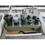 Lot of (10) Cat 40 Toolholders w/ Rack