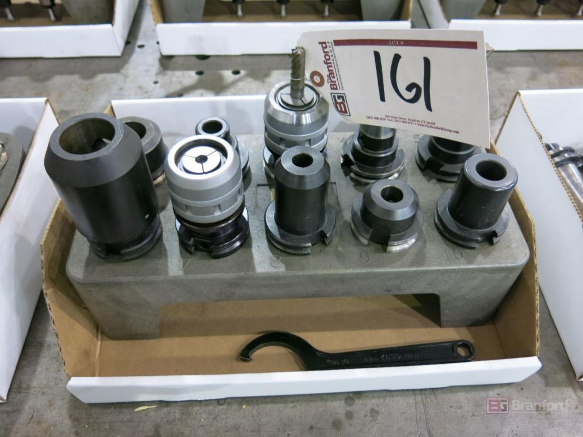 Lot of (10) Cat 40 Toolholders w/ Rack