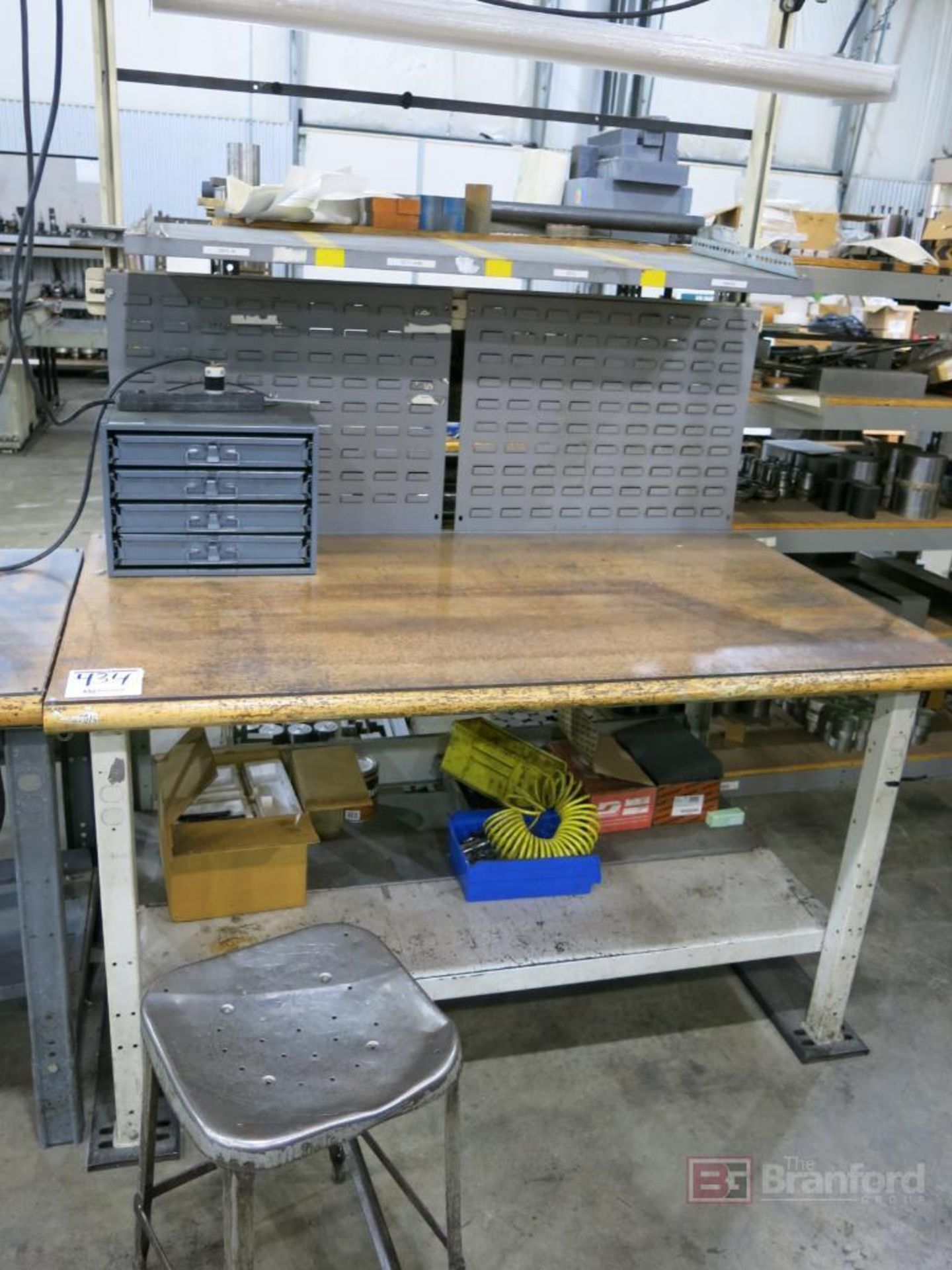 (2) Heavy Duty Butcher Block Top Work Benches - Image 2 of 3