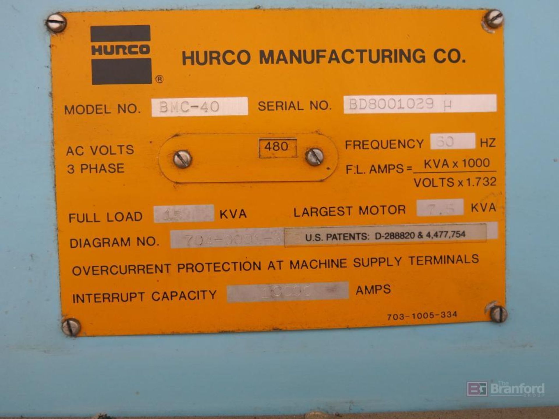 Hurco VMC-40 CNC Machining Center w/ Ultramax Digital Controls - Image 6 of 6