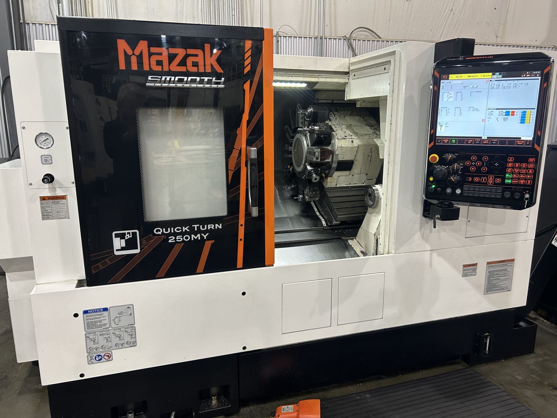 Mazak Quickturn Model 250MY CNC Turning Center, w/ Mazak Smooth G CNC Controls