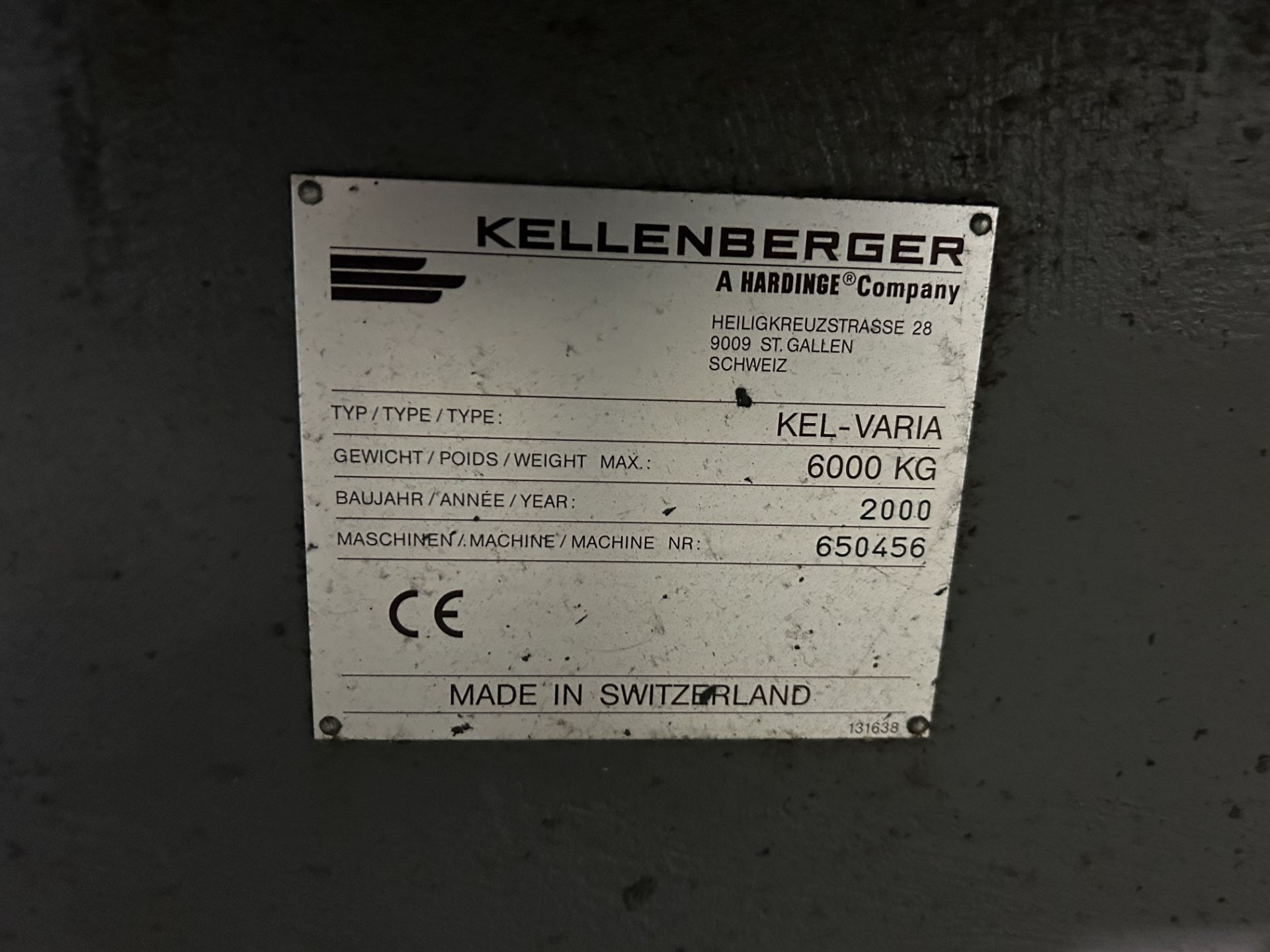 Kellenberger Model Kel-Varia UR25/1000, OD ID Cylindrical Grinder - Image 7 of 11