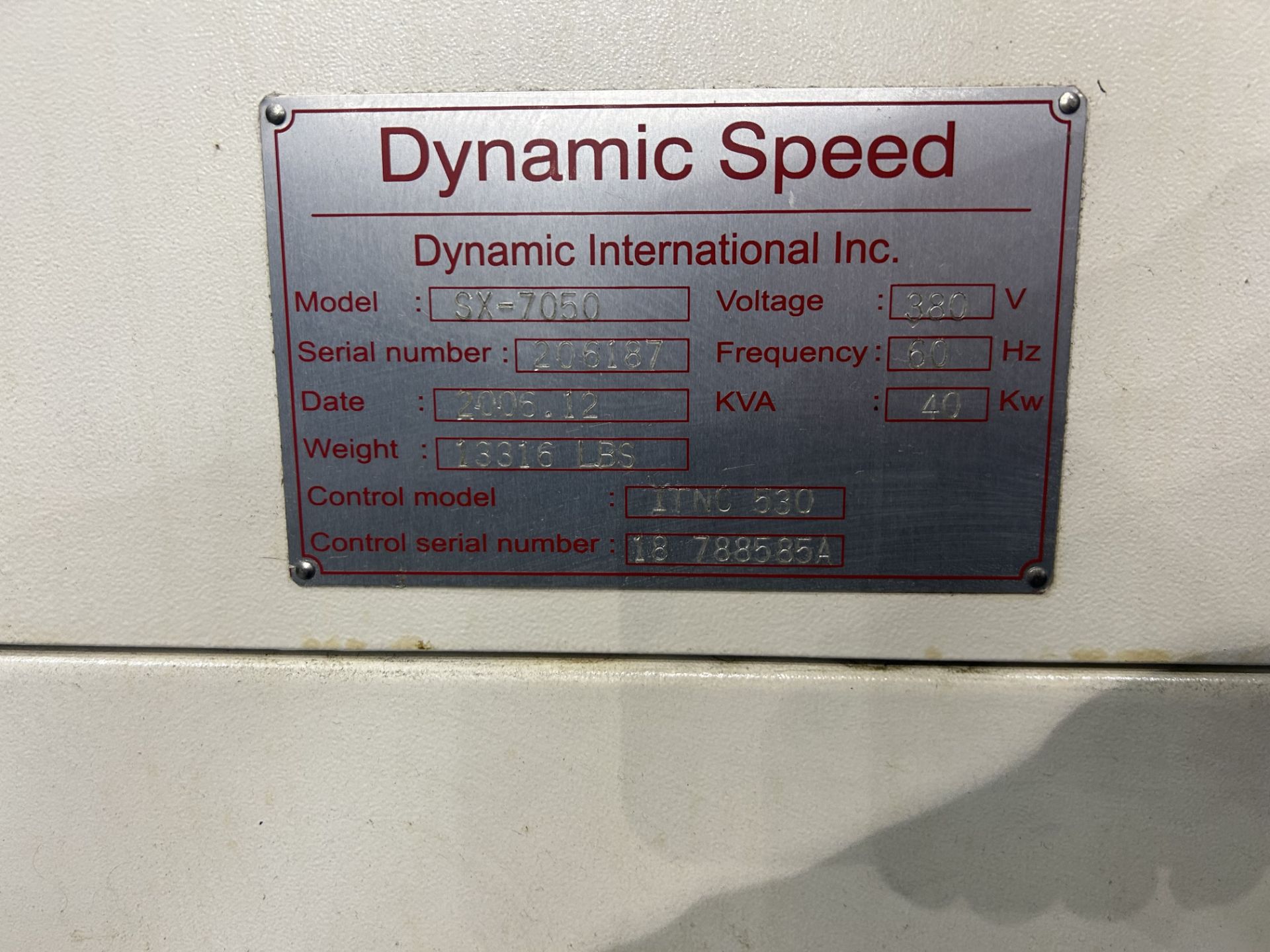 Dynamic Speed SX7050 Vertical Machining Center - Image 10 of 10
