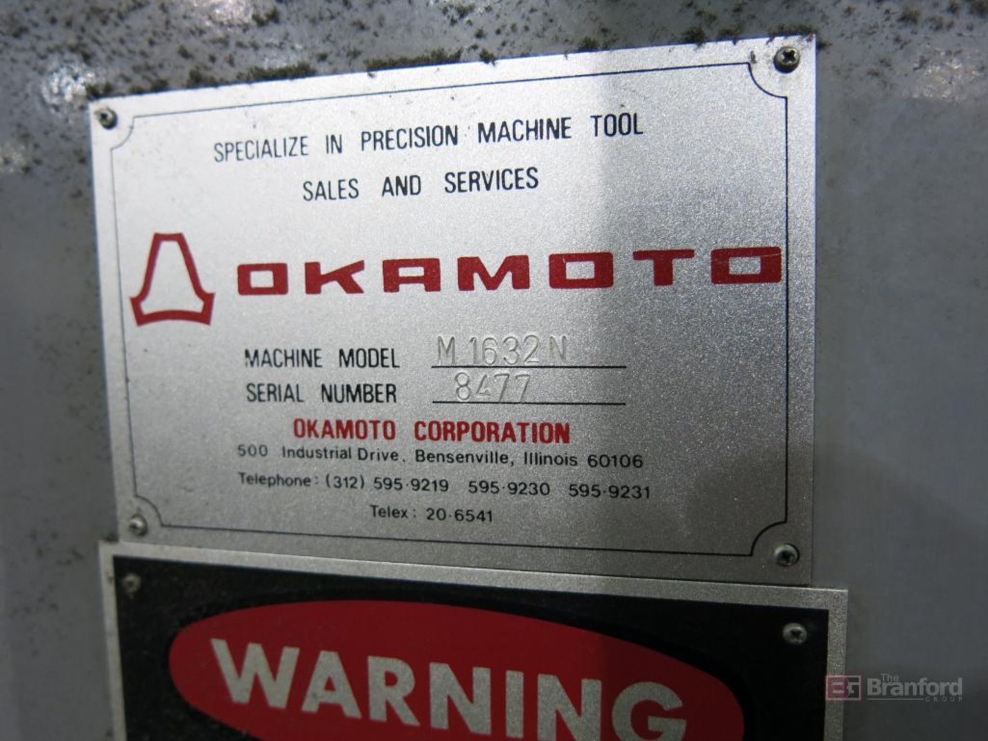 Okamoto Model 1632N Surface Grinder, w/ 16" x 32" Magnetic Chuck - Image 5 of 5