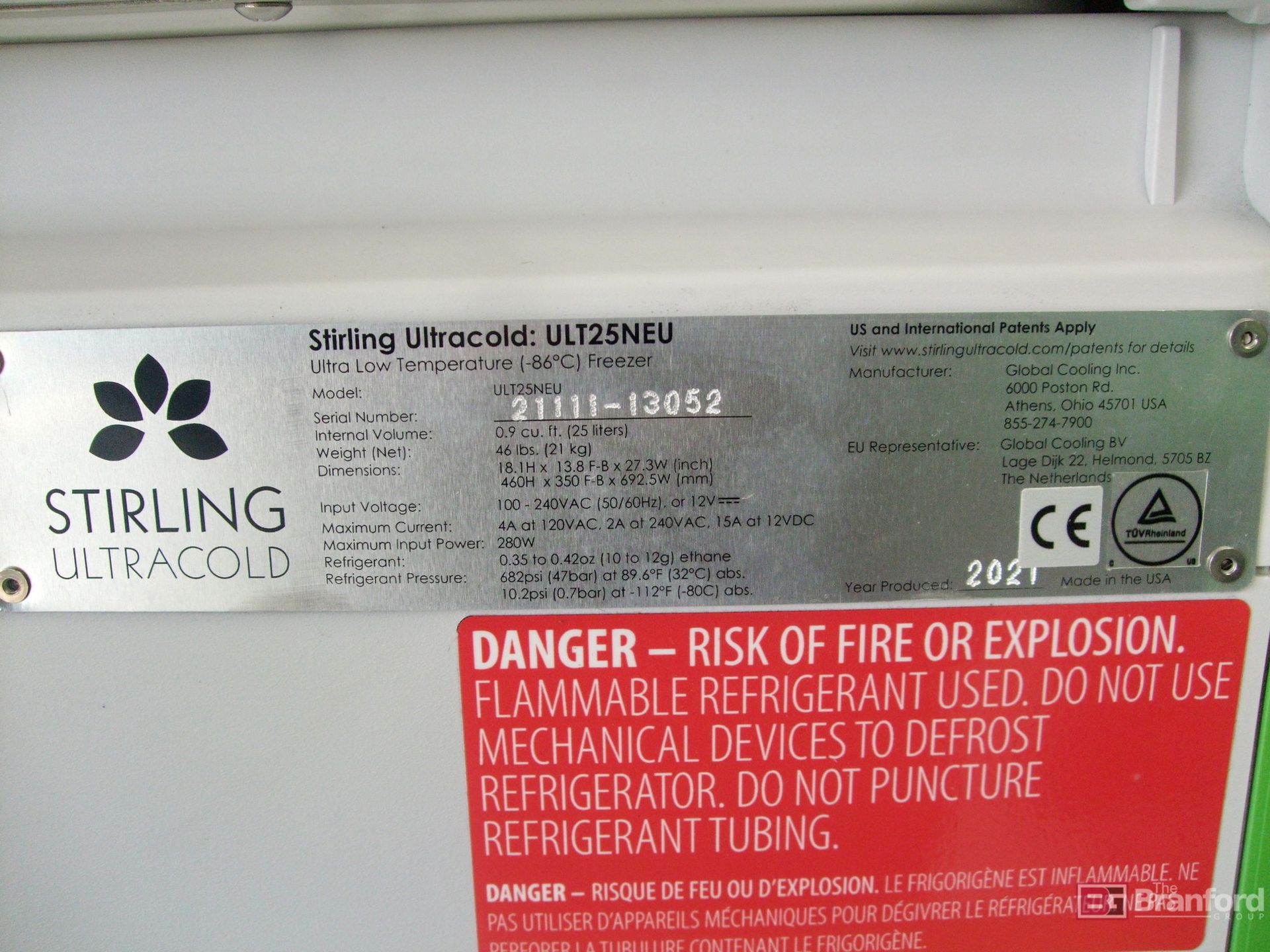 Stirling Ultracold ULT25NEU Ultra-Low Temperature Freezer - USED - Image 3 of 8