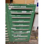 Vidmar 9 Drawer Storage Cabinet with Contents including cables, lines, connectors