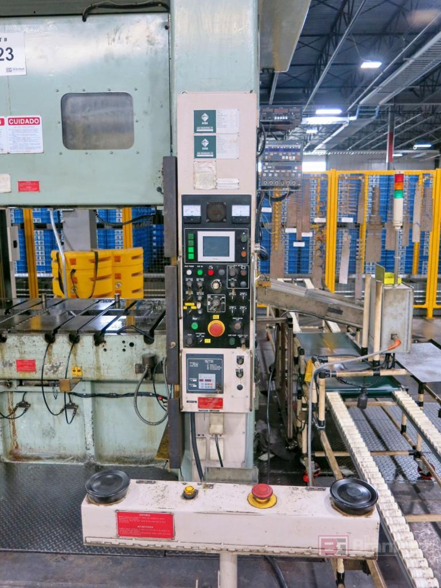 330-Ton Aida PMX-L2-3000(1) Straight Side Double Crank Progressive Die Mechanical Press, (Yr 2017) - Image 2 of 9