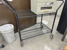2-shelf wire cart on casters