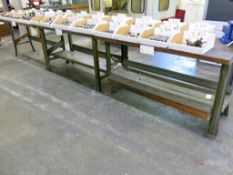 (4) Butcher Block Top Work Benches