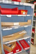 Shelving unit and contents inc rods, washers, bearing assemblies, etc