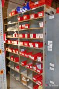Shelving unit and contents inc valves, couplers, cutters, connectors, etc