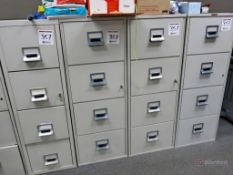 (4) Vertical Fireproof File Cabinets