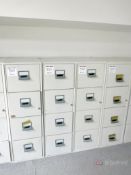 (4) Vertical Fireproof File Cabinets