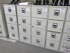 (4) Vertical Fireproof File Cabinets