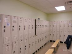 (21) Sections of One over One Employee Lockers