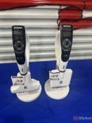 Lot of (2) Integra Viaflo 300 ~ 8-Channel Electronic Tip Spacing Pipette 300 µl with Stands