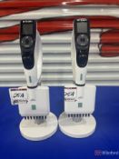 Lot of (2) Integra Viaflo 300 ~ 8-Channel Electronic Tip Spacing Pipette 300 µl with Stands