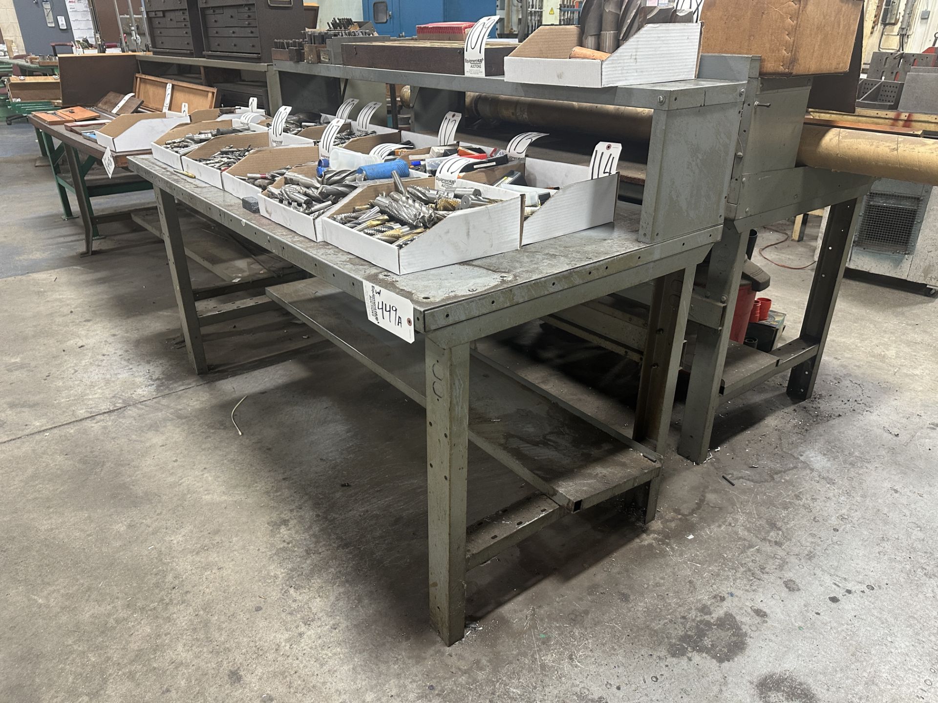 Lot of (4) 6ft Metal Work Benches (TABLES ONLY - CONTENTS NOT INCLUDED) - Image 3 of 6