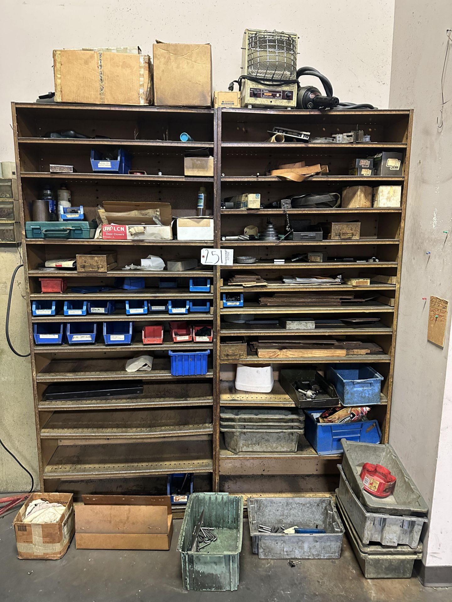 (2) 7 ft Metal Cabinets and Misc. Contents