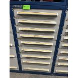 Blue Vidmar (9) Drawer High Volume Parts Unit, 30"Wide x 59"Tall x 28"Deep