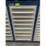 Blue Vidmar (9) Drawer High Volume Parts Unit, 30"Wide x 59"Tall x 28"Deep