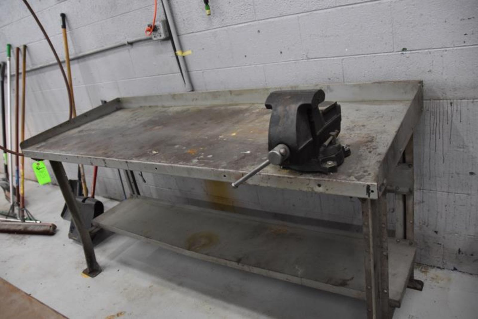 Lot of (3) Metal Shop Benches with (1) Vice - Image 2 of 5