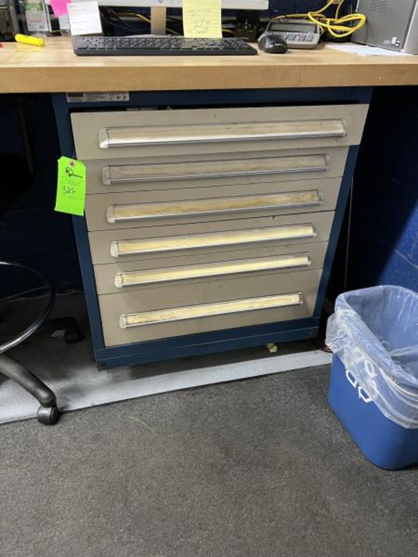 Blue Vidmar 6-Drawer Unit; 30" Wide x 3' Tall x 21 Blue Vidmar 6-Drawer Unit; 30" Wide x 3' Tall x 2